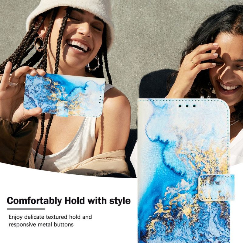 Folio-hoesje Xiaomi 15 Telefoonhoesje Oceaanmarmer Motief