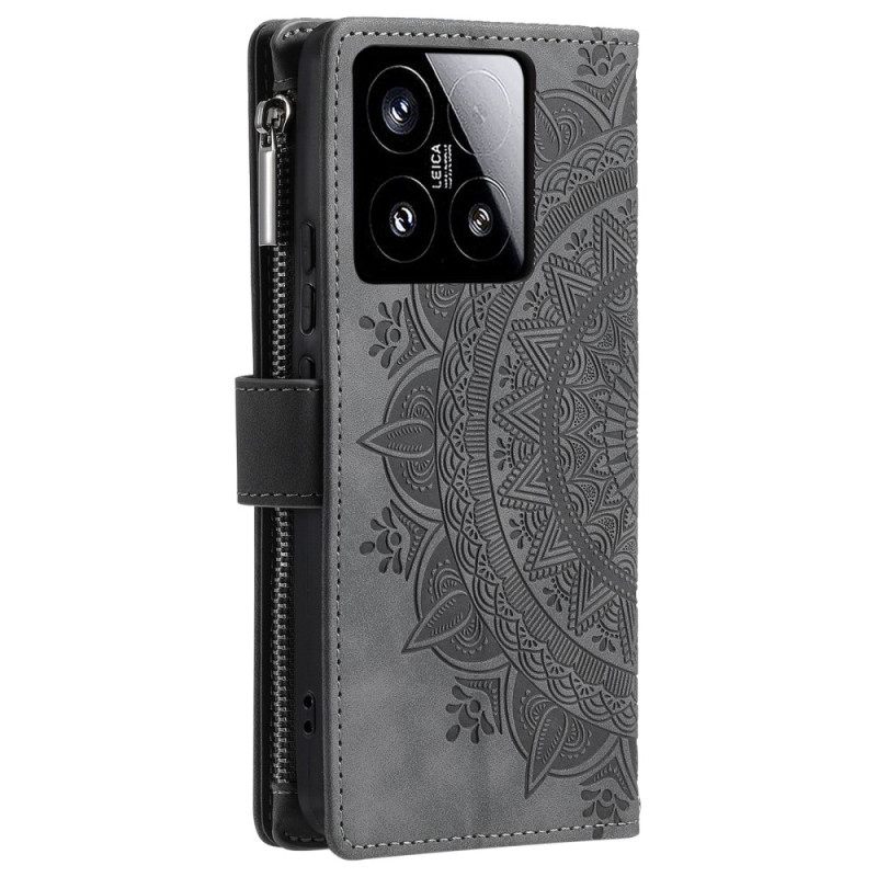 Folio-hoesje Xiaomi 15 Telefoonhoesje Portemonnee Met Mandala-effect (suède)