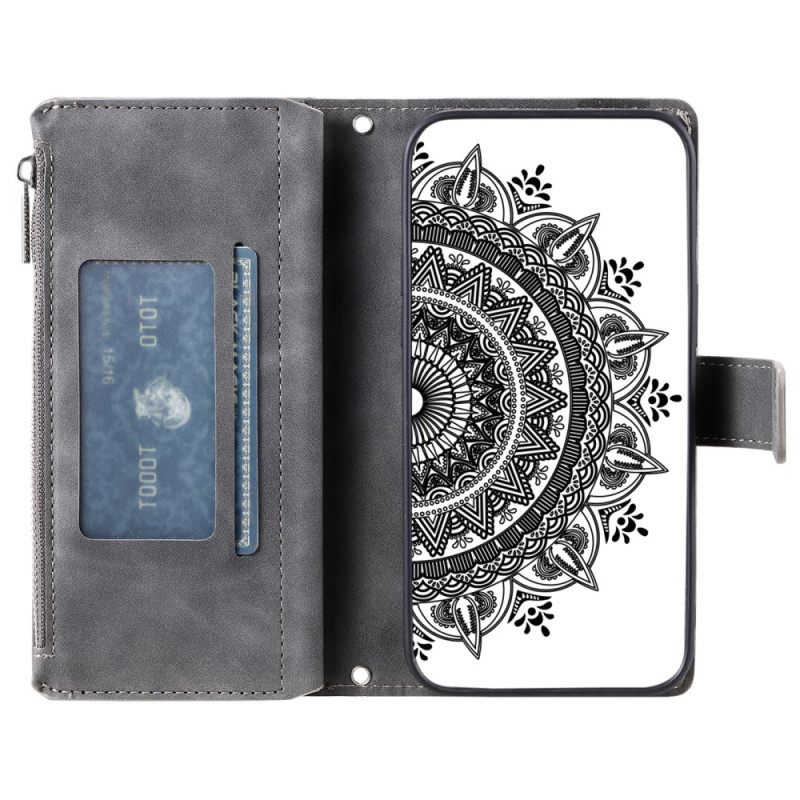 Folio-hoesje Xiaomi 15 Telefoonhoesje Portemonnee Met Mandala-effect (suède)