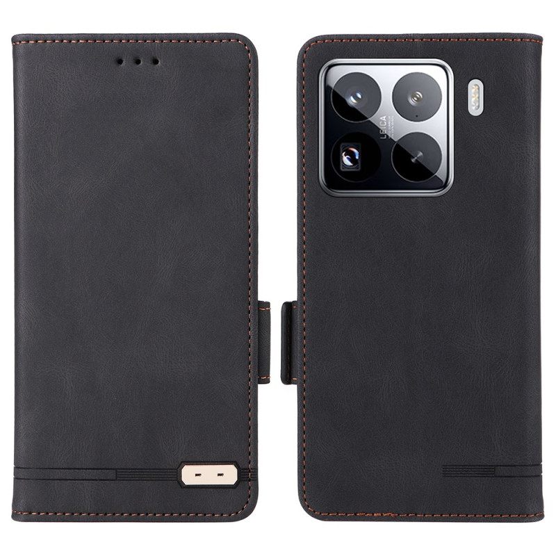 Folio-hoesje Xiaomi 15 Telefoonhoesje Portemonnee Met Metallic Decoratie