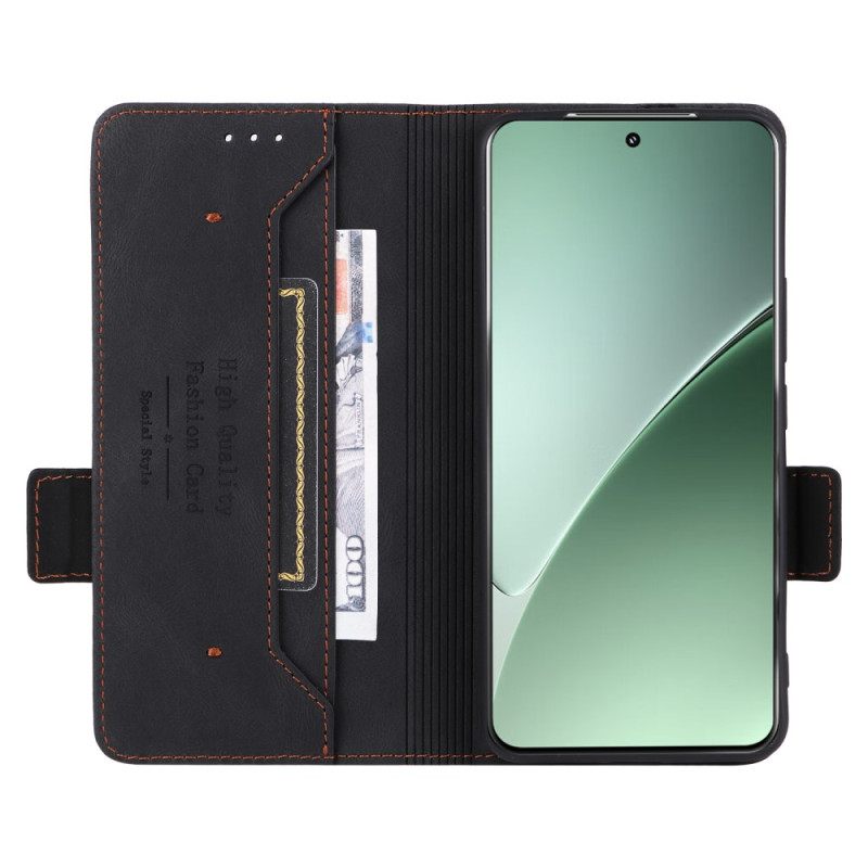 Folio-hoesje Xiaomi 15 Telefoonhoesje Portemonnee Met Metallic Decoratie
