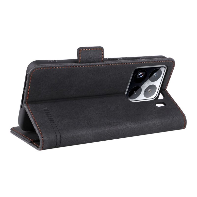 Folio-hoesje Xiaomi 15 Telefoonhoesje Portemonnee Met Metallic Decoratie