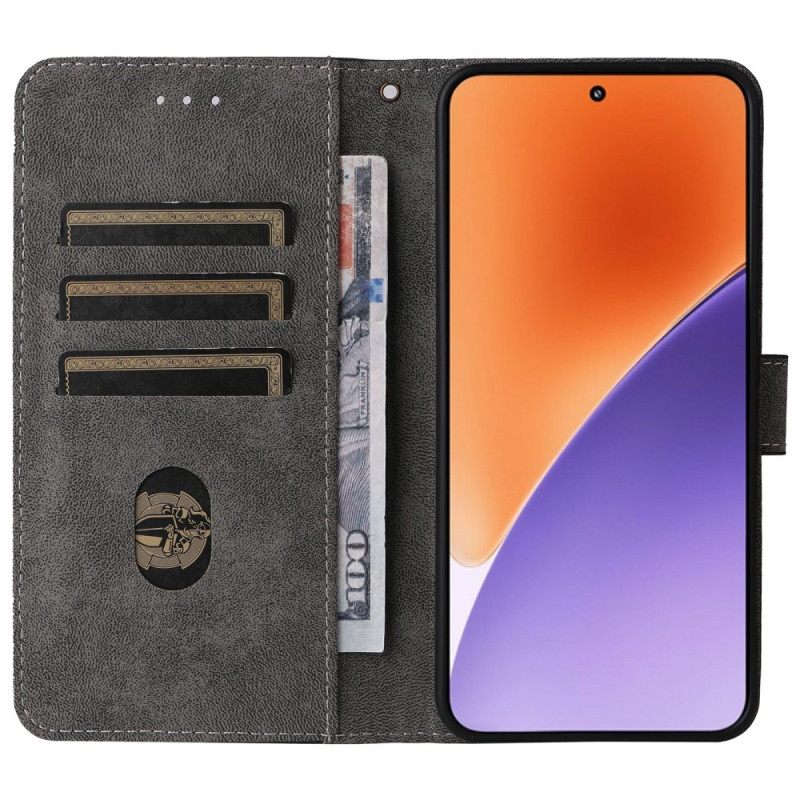 Folio-hoesje Xiaomi 15 Telefoonhoesje Portemonnee Met Suède-effect En Rfid-bescherming