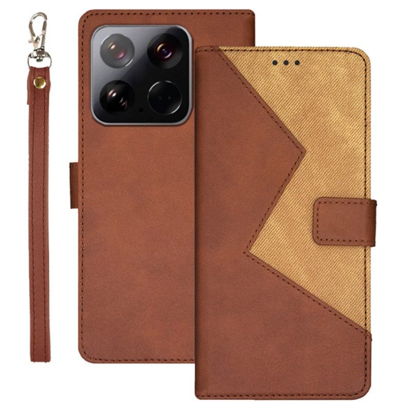 Folio-hoesje Xiaomi 15 Telefoonhoesje Tweekleurig Idewei