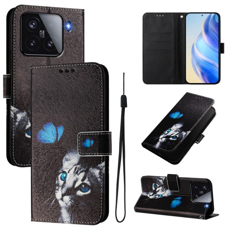 Folio-hoesje Xiaomi 15 Telefoonhoesje Vlinder En Kat