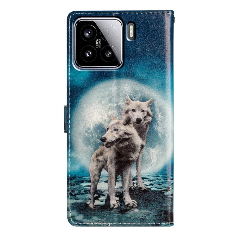 Folio-hoesje Xiaomi 15 Twee Wolven