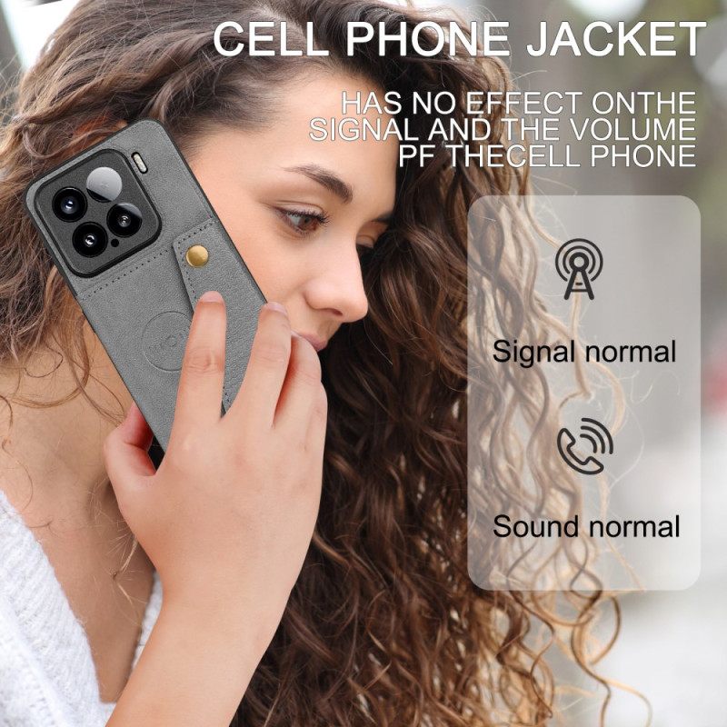 Hoesje Xiaomi 15 Leerlook Met Kaarthouder En Standaard Bescherming Hoesje