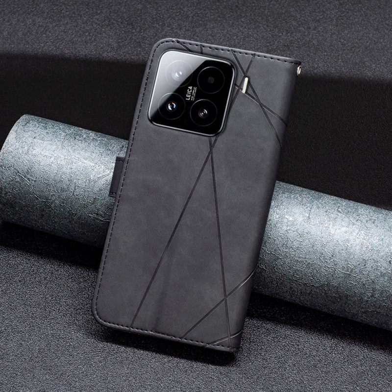 Leren Hoesje Voor Xiaomi 15 Binfencolor Geometrie