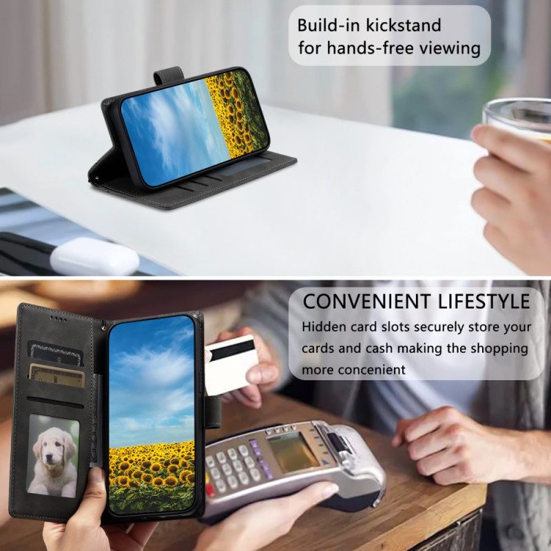 Leren Hoesje Voor Xiaomi 15 Mandala Suède-effect