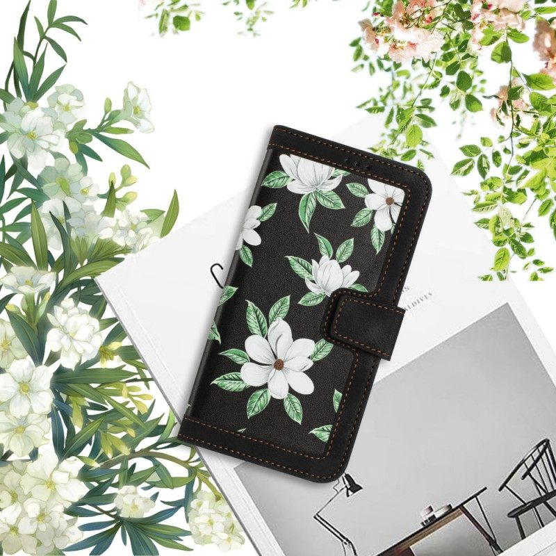 Leren Hoesje Voor Xiaomi 15 Portemonnee Met Bloemenprint