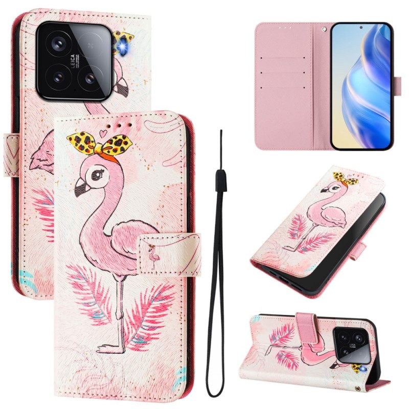 Leren Hoesje Voor Xiaomi 15 Vogel Motief