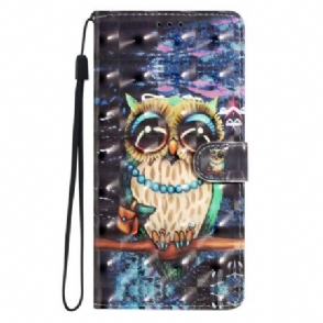 Leren Hoesje Xiaomi 15 3d Uil Bescherming Hoesje