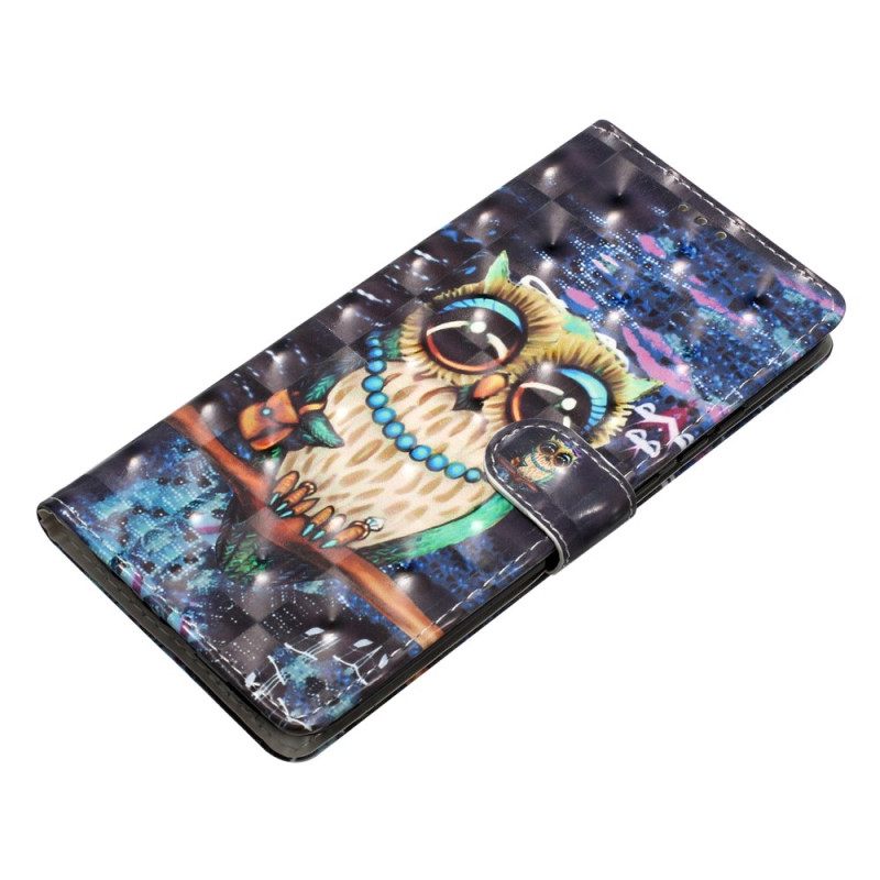 Leren Hoesje Xiaomi 15 3d Uil Bescherming Hoesje