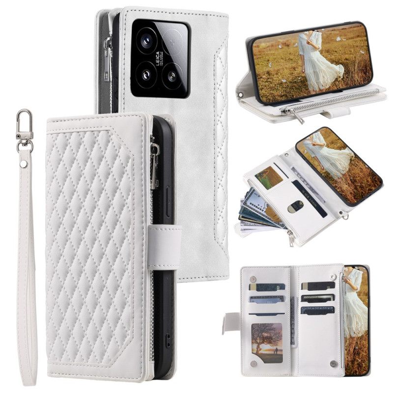 Leren Hoesje Xiaomi 15 Gewatteerd Portemonnee Bescherming Hoesje