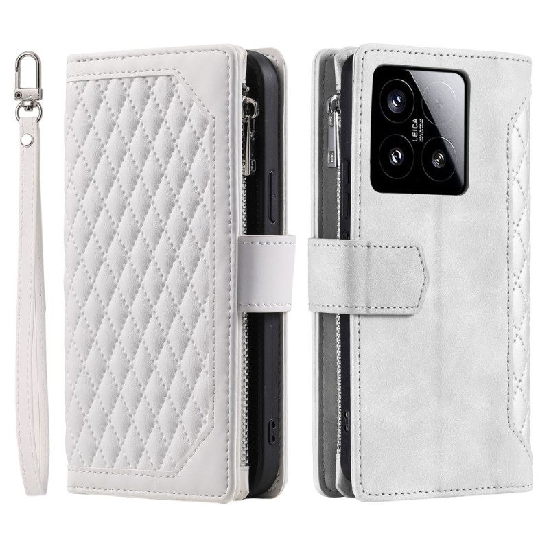 Leren Hoesje Xiaomi 15 Gewatteerd Portemonnee Bescherming Hoesje