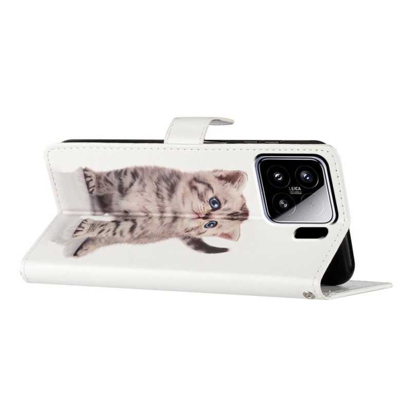 Leren Hoesje Xiaomi 15 Katje Bescherming Hoesje