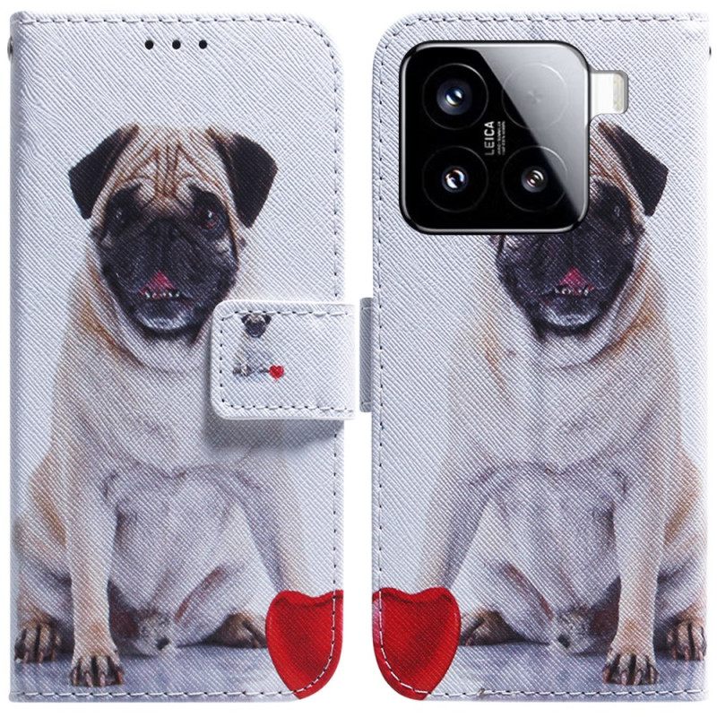 Leren Hoesje Xiaomi 15 Mopshond
