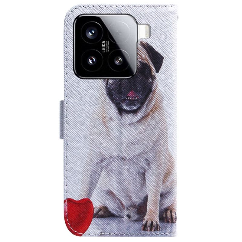 Leren Hoesje Xiaomi 15 Mopshond