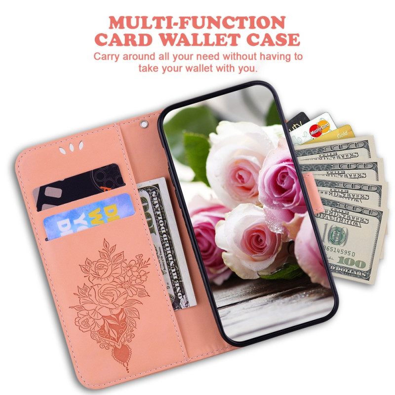 Leren Hoesje Xiaomi 15 Rozen Bescherming Hoesje
