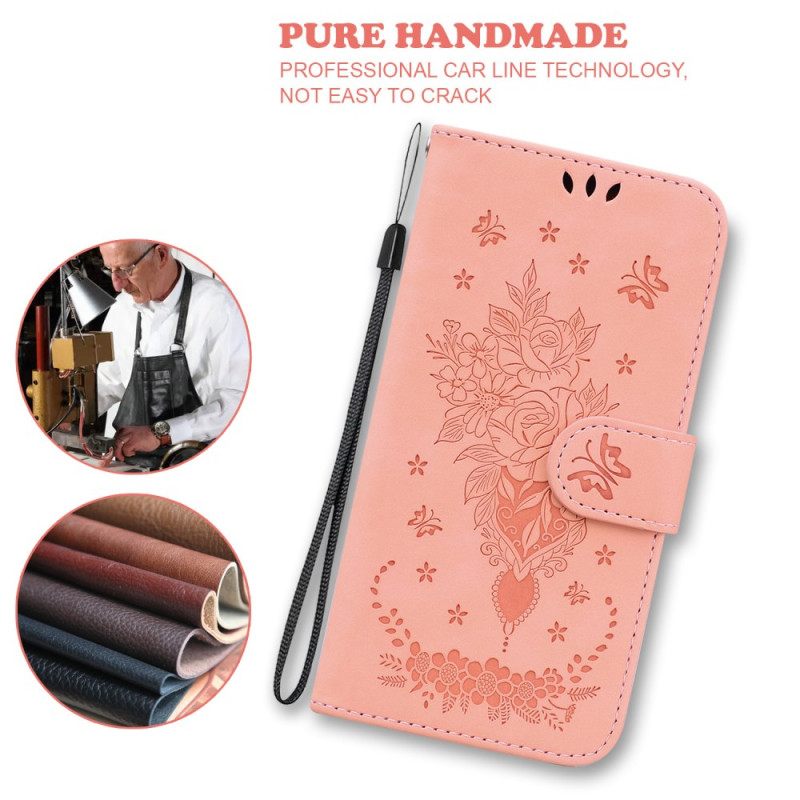Leren Hoesje Xiaomi 15 Rozen Bescherming Hoesje
