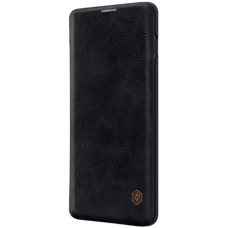 Case voor Samsung Galaxy S10 Plus Bescherming Nillkin Qin Lederen Hoes