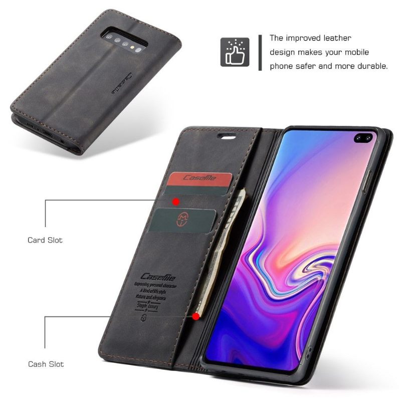 Case voor Samsung Galaxy S10 Plus Premium Kunstleer