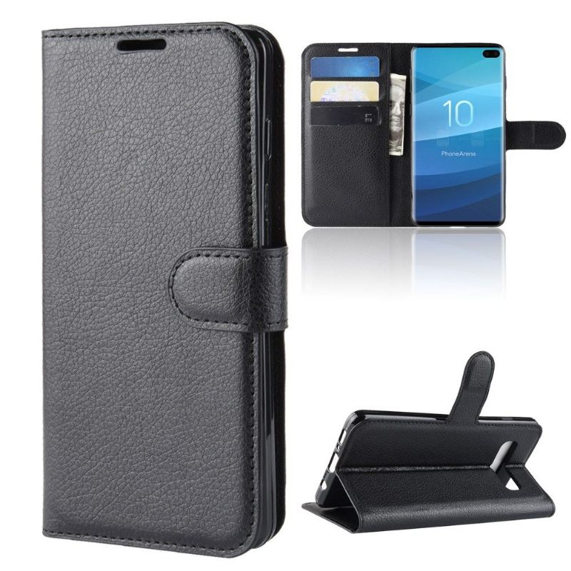 Cover voor Samsung Galaxy S10 Plus Anti-fall Kaarthouder In Lederen Stijl