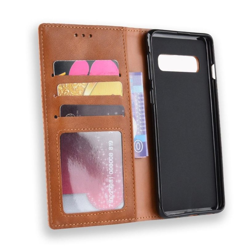 Cover voor Samsung Galaxy S10 Plus Leerstijl Le Cirénius