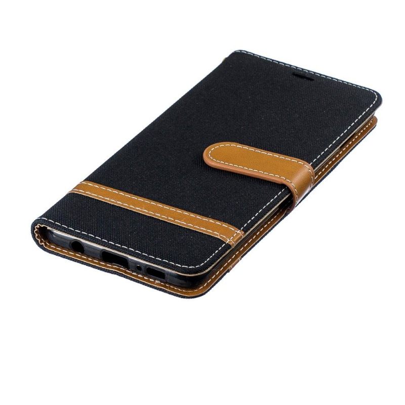 Folio-hoesje voor Samsung Galaxy S10 Plus Kaarthouder Met Stoffen Bekleding