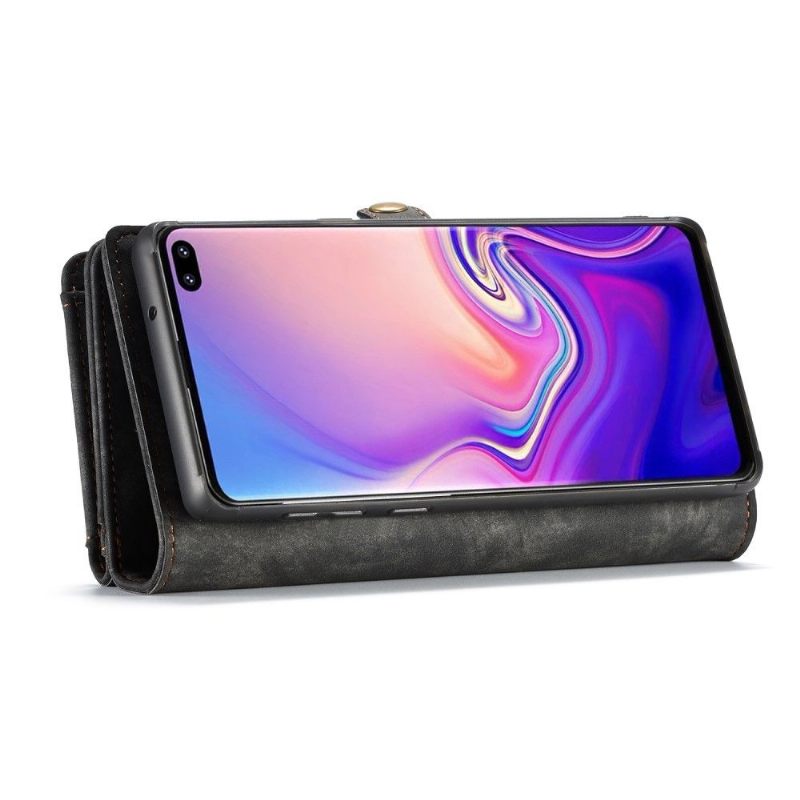 Hoesje Flip Case voor Samsung Galaxy S10 Plus Portemonnee Leren 2 in 1 En Magnetische Shell