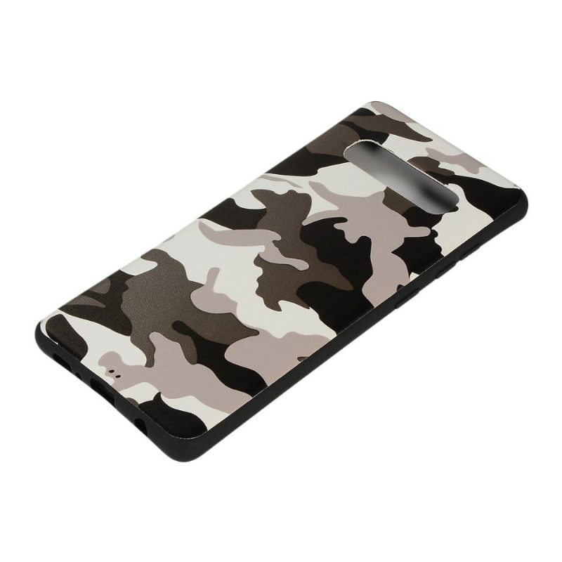 Hoesje voor Samsung Galaxy S10 Plus Anti-fall Militaire Camo Gel