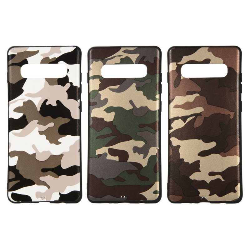 Hoesje voor Samsung Galaxy S10 Plus Anti-fall Militaire Camo Gel