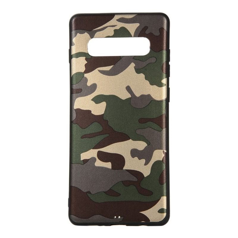 Hoesje voor Samsung Galaxy S10 Plus Anti-fall Militaire Camo Gel