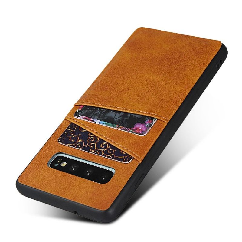 Hoesje voor Samsung Galaxy S10 Plus Kaarthouder Met Leren Effect