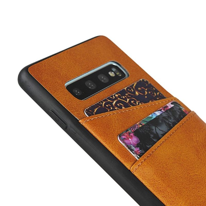 Hoesje voor Samsung Galaxy S10 Plus Kaarthouder Met Leren Effect