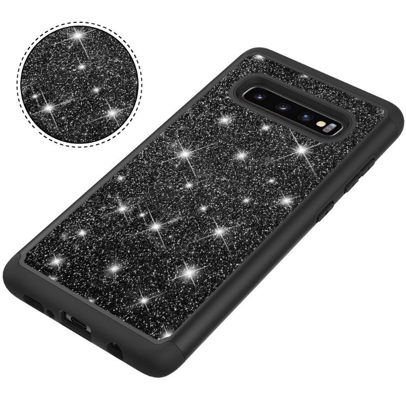 Hoesje voor Samsung Galaxy S10 Plus Pailletten La Delphine Antishock