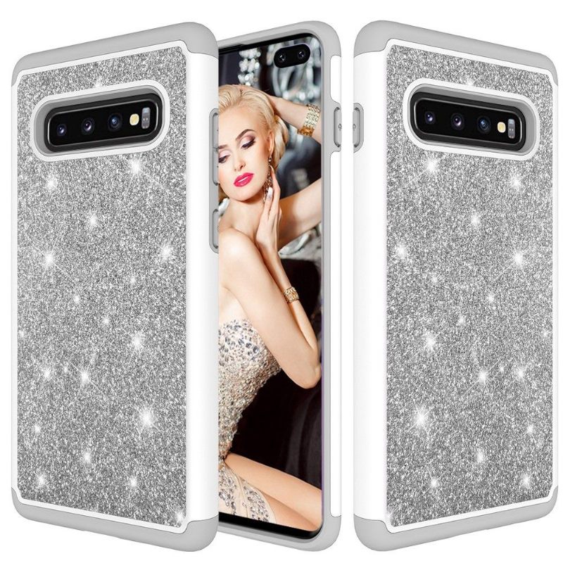Hoesje voor Samsung Galaxy S10 Plus Pailletten La Delphine Antishock