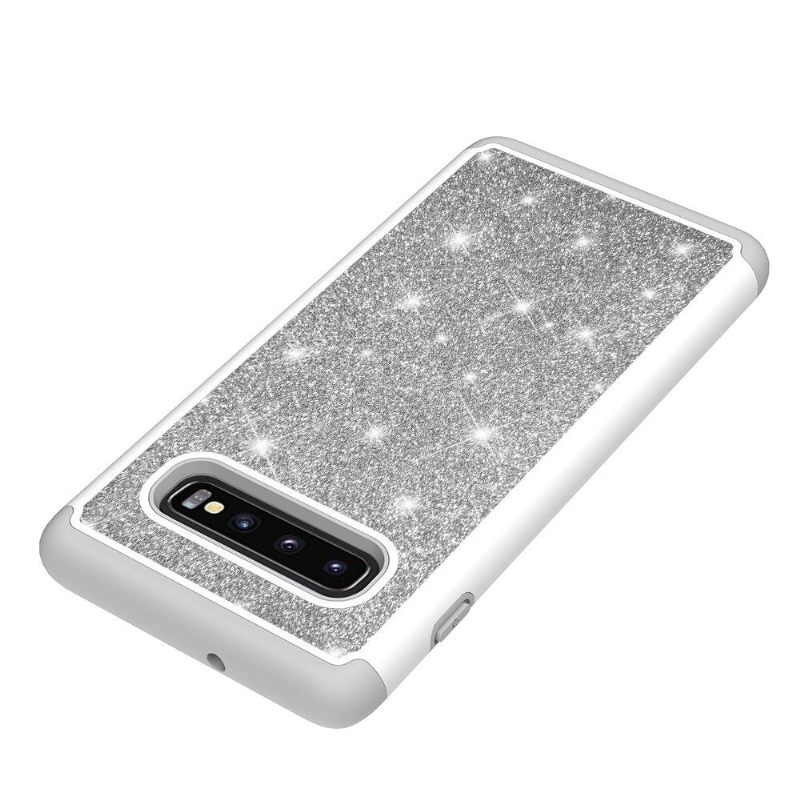 Hoesje voor Samsung Galaxy S10 Plus Pailletten La Delphine Antishock