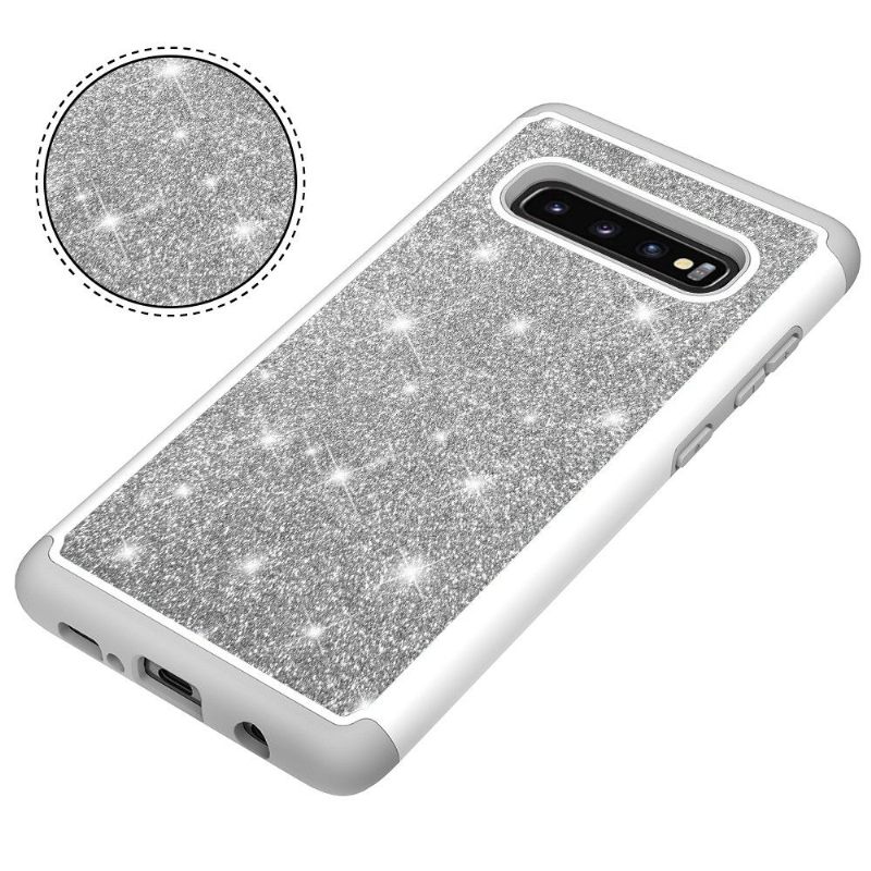 Hoesje voor Samsung Galaxy S10 Plus Pailletten La Delphine Antishock