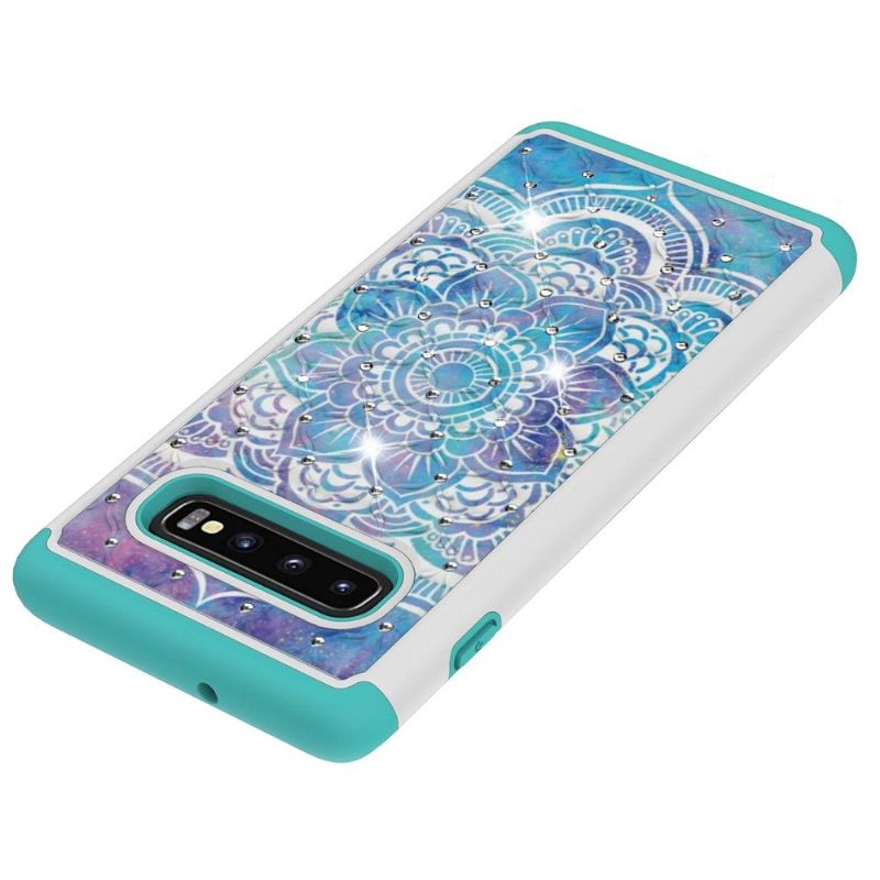 Hoesje voor Samsung Galaxy S10 Plus Schokbestendige Bloemenmandala