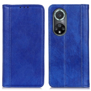 Bescherming Hoesje voor Honor 50 Pro Folio-hoesje Pro Elegance Split Litchi-leer