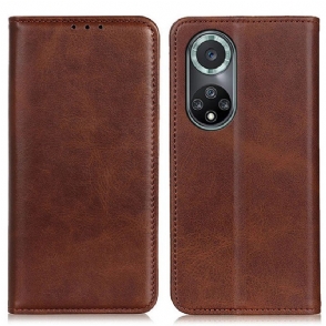 Bescherming Hoesje voor Honor 50 Pro Folio-hoesje Gekleurde Versie Van Splitleer