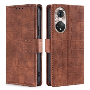 Leren Hoesje voor Honor 50 Pro Pro Skin-touch-krokodil