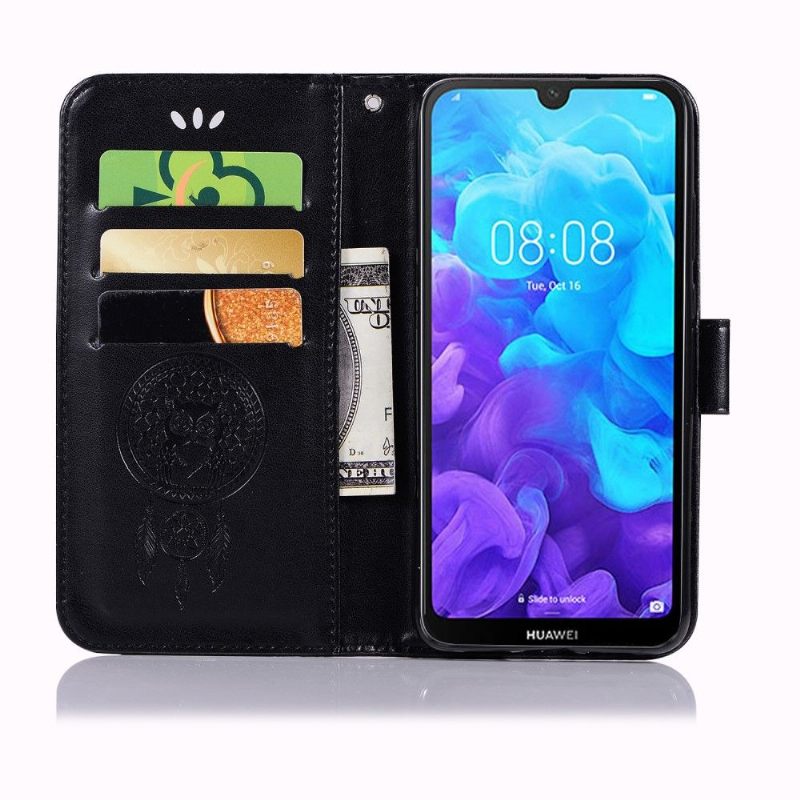 Cover voor Huawei Y5 2019 Anti-fall Dromenvanger Uil