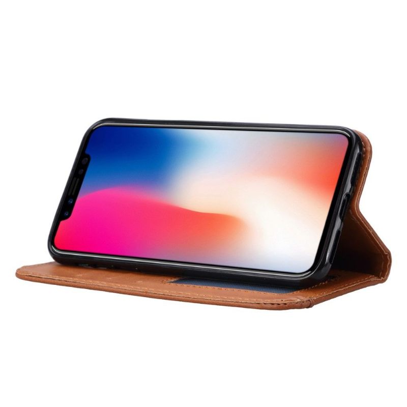 Cover voor Huawei Y5 2019 Leren Stand Case