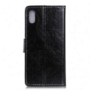 Cover voor Huawei Y5 2019 Luxe Stiksels Met Leereffect