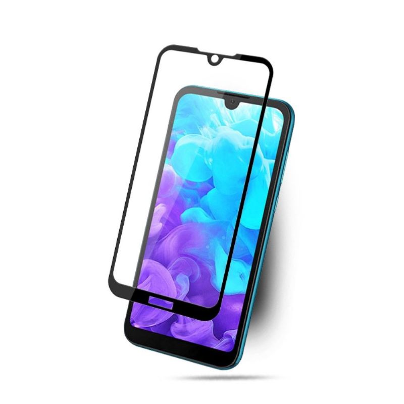 Huawei Y5 2019 - Schermbeschermer Van Gehard Glas Op Ware Grootte - Zwart