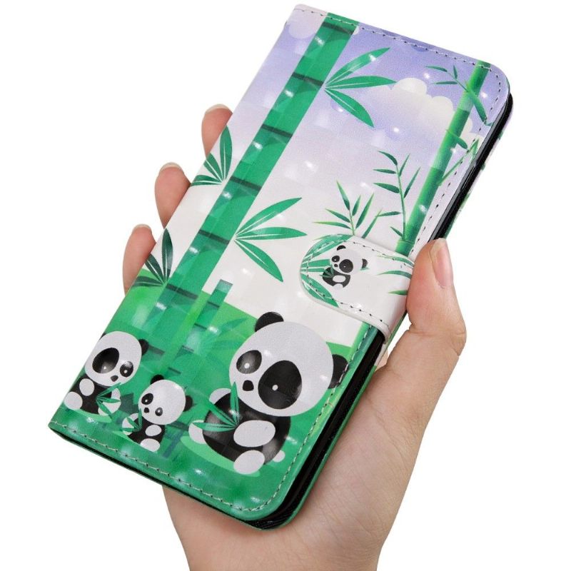 Folio-hoesje voor Xiaomi Mi 9 Lite Panda-familie