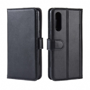 Case voor Xiaomi Mi 9 Premium Leder - Zwart