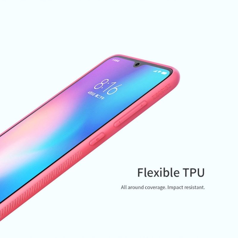 Hoesje voor Xiaomi Mi 9 Nillkin Gestreept Patroon - Roze / Groen